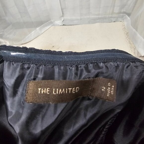 The Limited Black Cream Abstract Strapless Mini Dress Ruched Fit & Flare 2 - Picture 10 of 13